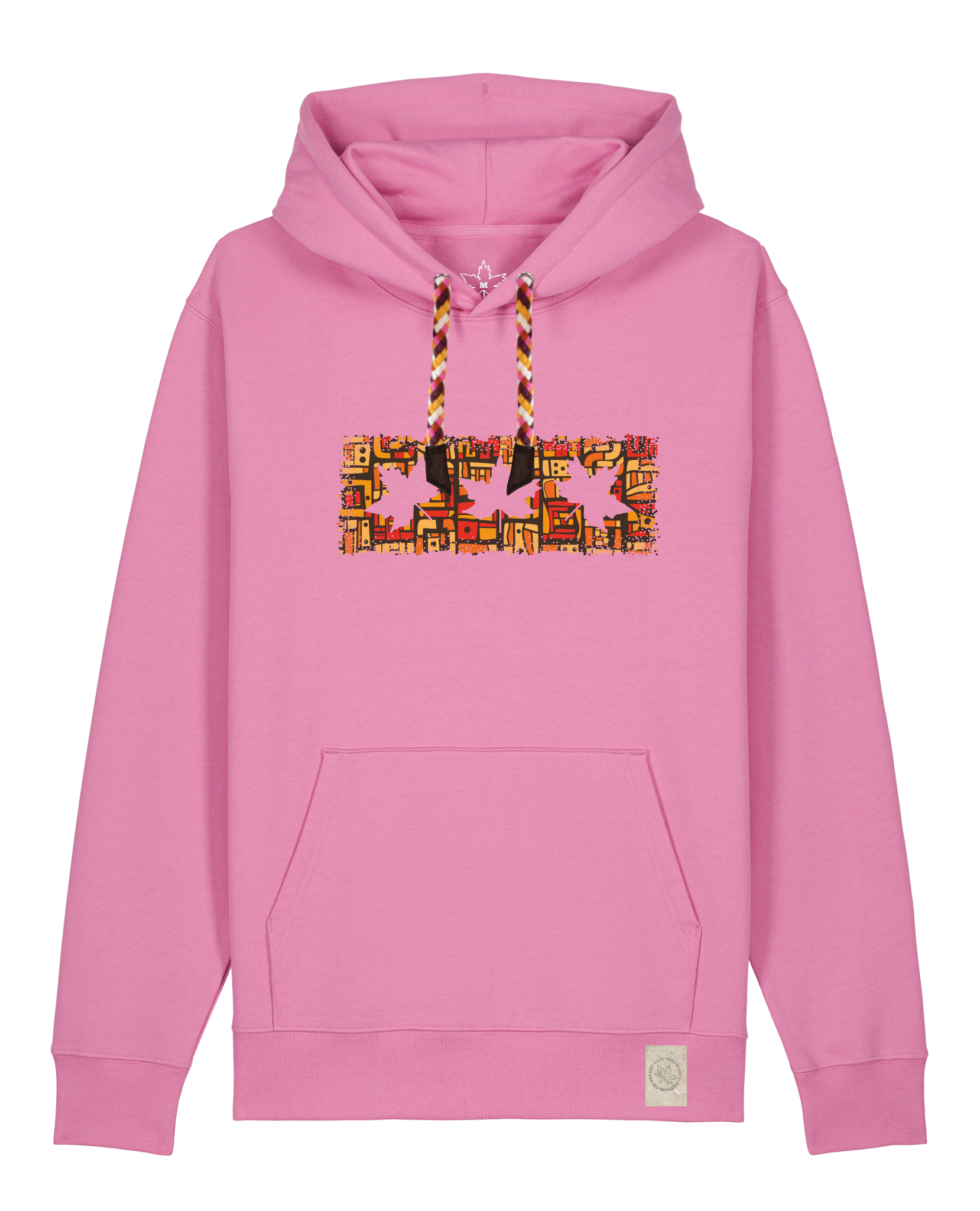 bio-unisex-medium fit-hoodie-t(h)ree leafes drift 2-stsu177-kaugummi-rote kordel-front