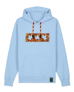 bio-unisex-medium fit-hoodie-t(h)ree leafes drift 2-stsu177-lagune-rote kordel-front