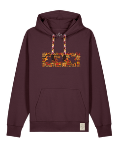 bio-unisex-medium fit-hoodie-t(h)ree leafes drift 2-stsu177-zartbitter-rote kordel-front