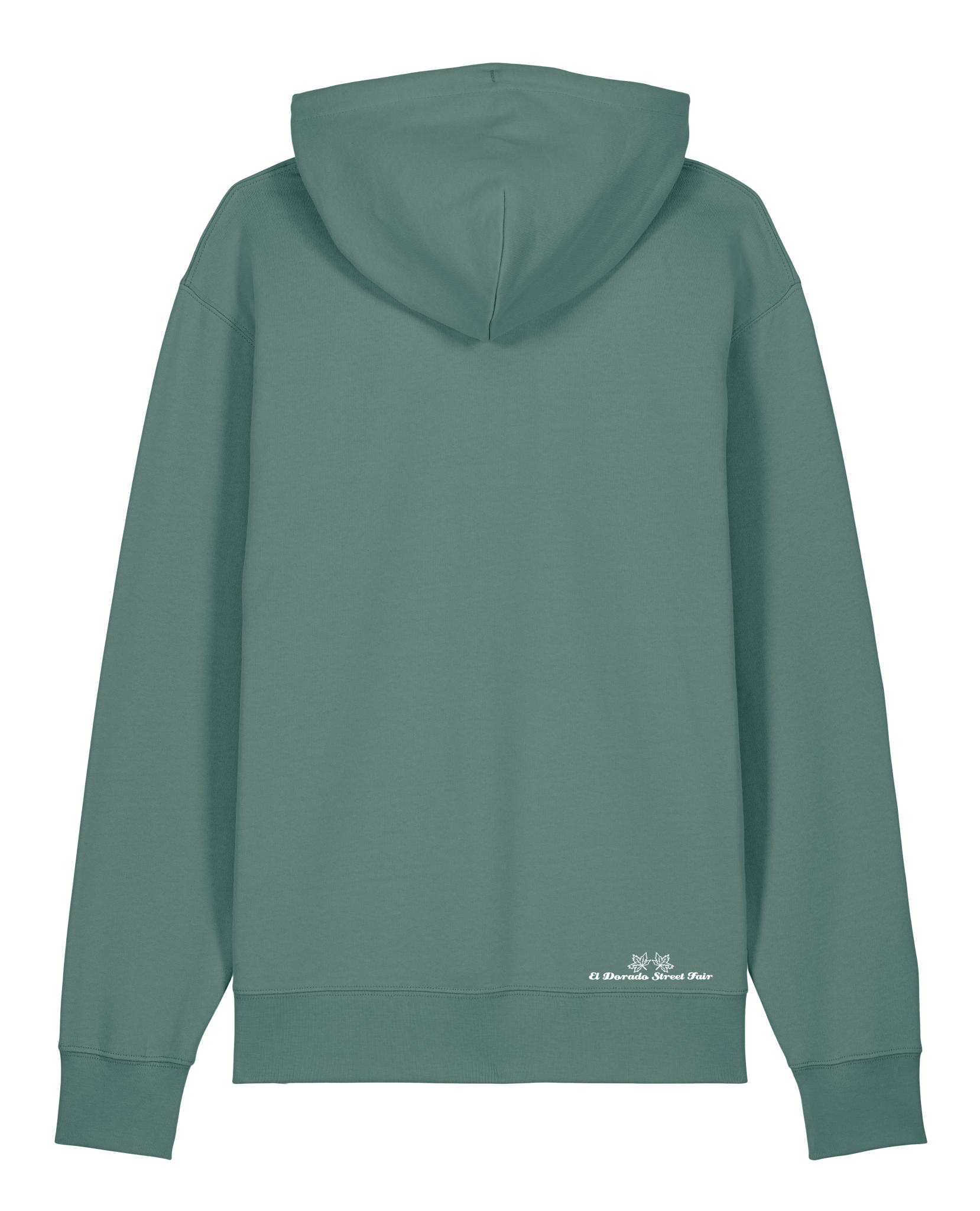 bio-unisex-medium fit-hoodie-t(h)ree leafes drift 3-stsu177-blautanne-blaue kordel-back