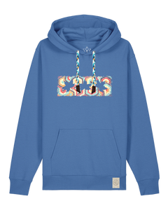 bio-unisex-medium fit-hoodie-t(h)ree leafes drift 3-stsu177-hortensie-blaue kordel-front
