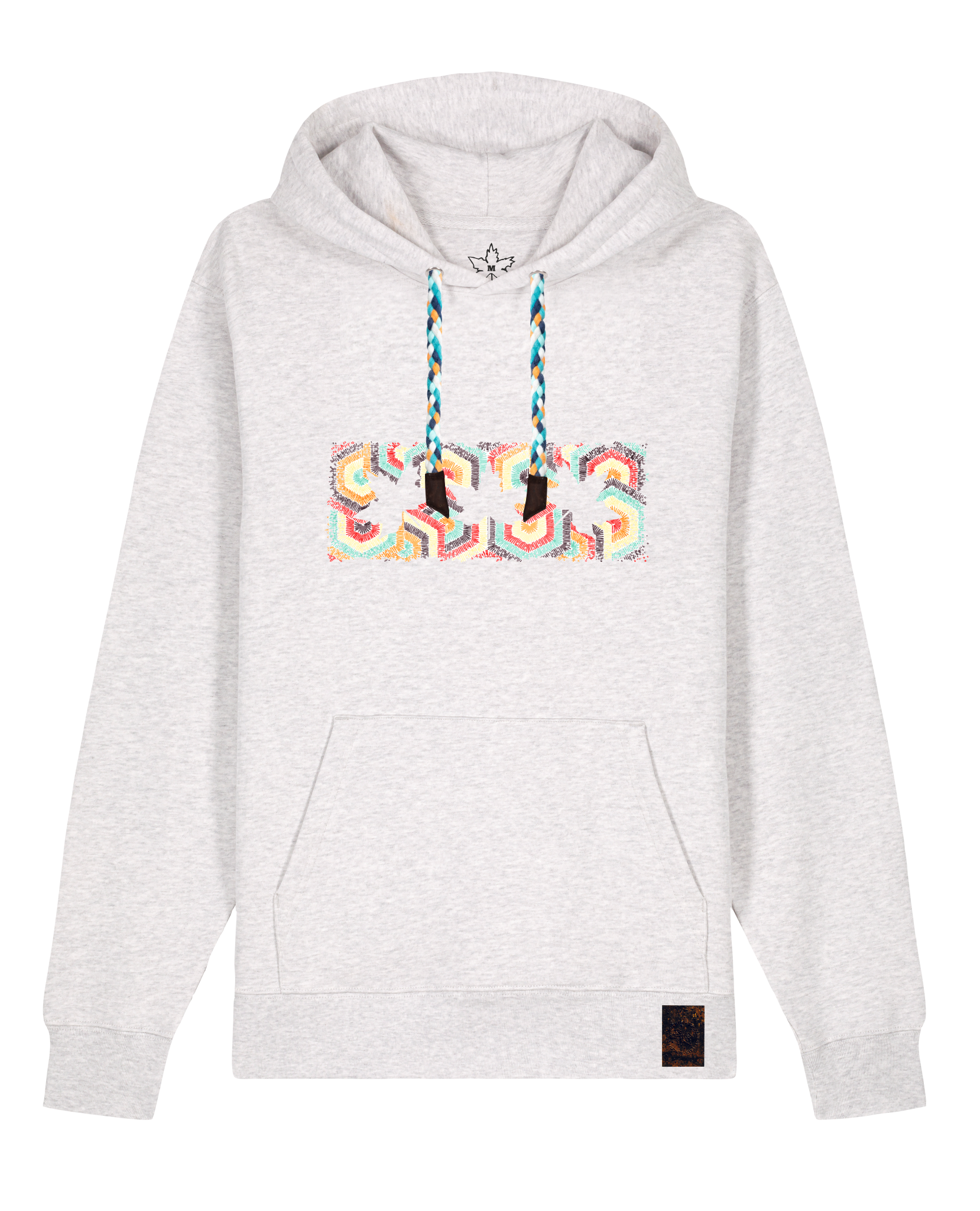 bio-unisex-medium fit-hoodie-t(h)ree leafes drift 3-stsu177-rennmaus-blaue kordel-front