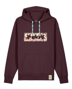 bio-unisex-medium fit-hoodie-t(h)ree leafes drift 3-stsu177-zartbitter-blaue kordel-front