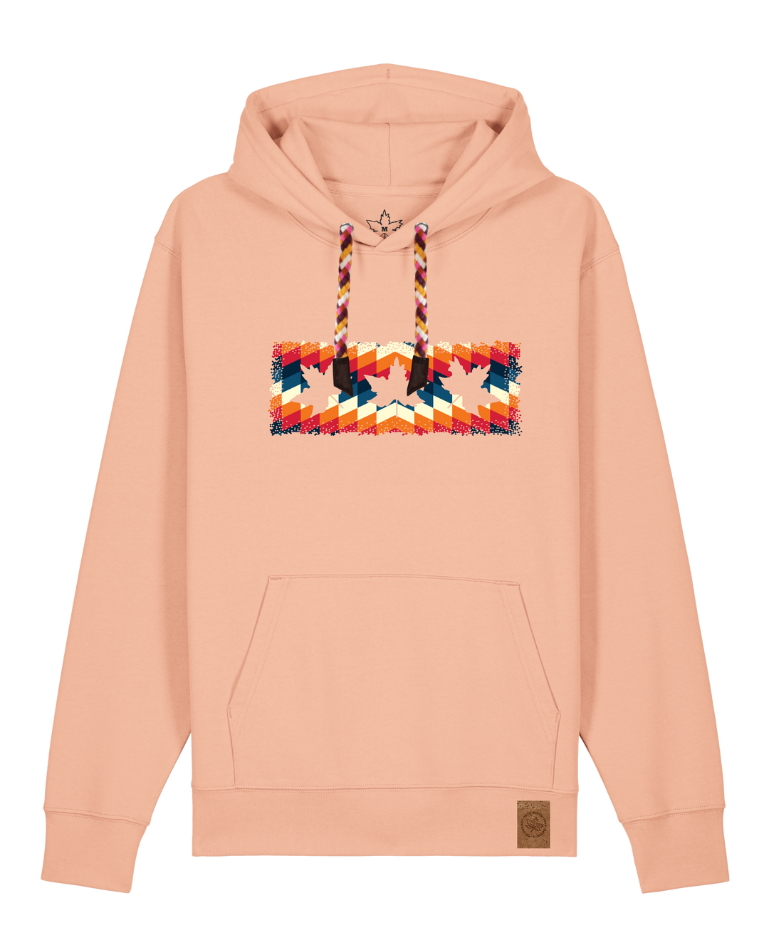 bio-unisex-medium fit-hoodie-t(h)ree leafes drift 4-stsu177-agyptische keramik-rote kordel-front
