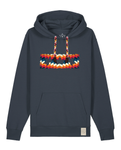 bio-unisex-medium fit-hoodie-t(h)ree leafes drift 4-stsu177-blaubeernacht-rote kordel-front