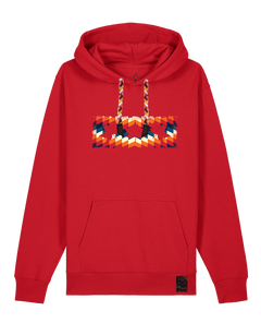 bio-unisex-medium fit-hoodie-t(h)ree leafes drift 4-stsu177-erdbeere-rote kordel-front