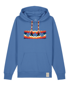 bio-unisex-medium fit-hoodie-t(h)ree leafes drift 4-stsu177-hortensie-rote kordel-front
