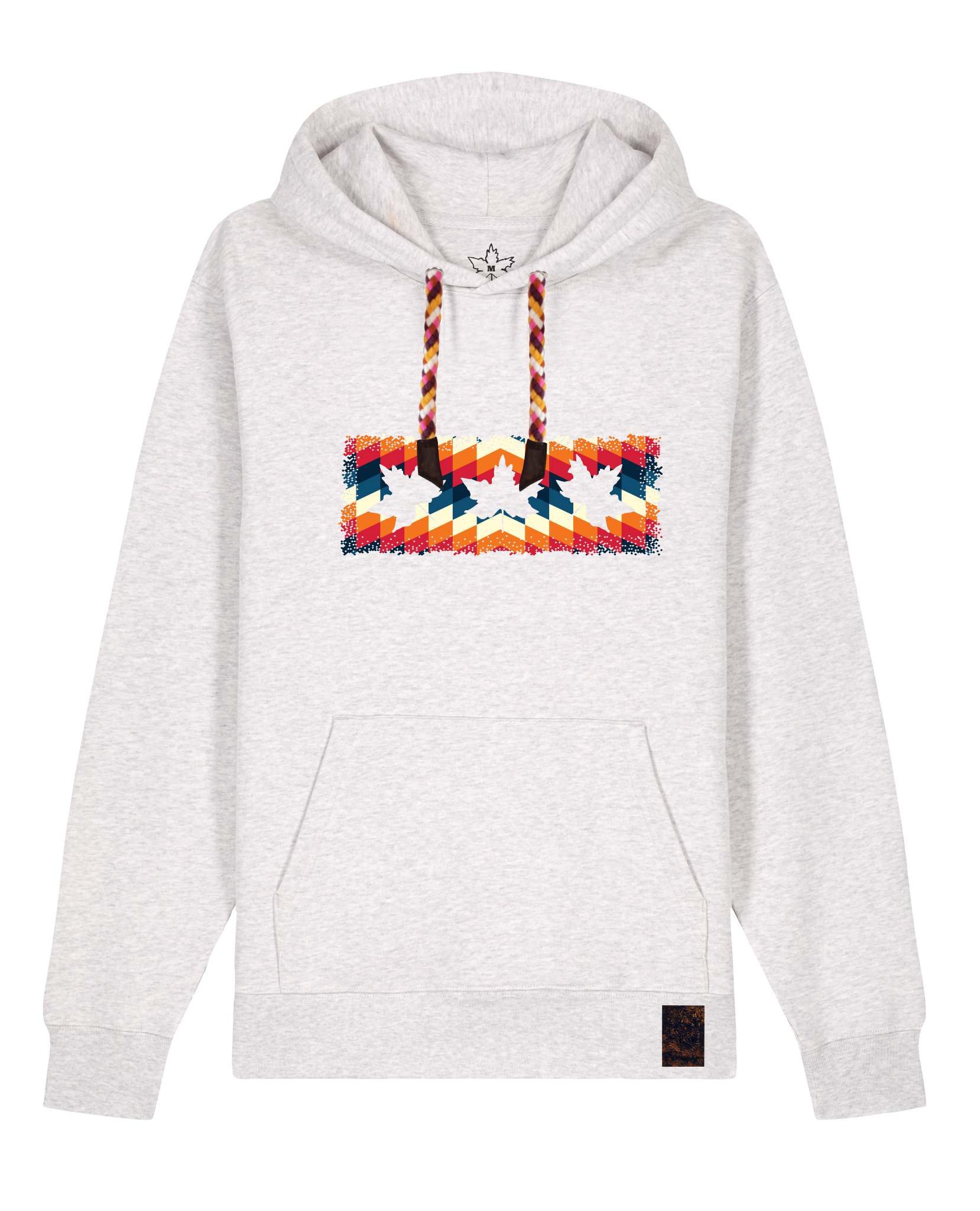 bio-unisex-medium fit-hoodie-t(h)ree leafes drift 4-stsu177-rennmaus-rote kordel-front