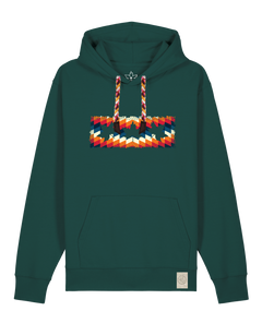 bio-unisex-medium fit-hoodie-t(h)ree leafes drift 4-stsu177-spirulina-rote kordel-front