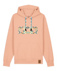bio-unisex-medium fit-hoodie-t(h)ree leafes drift 5-stsu177-agyptische keramik-blaue kordel-front