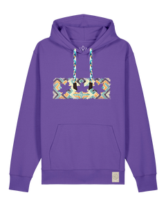 bio-unisex-medium fit-hoodie-t(h)ree leafes drift 5-stsu177-blaukraut-blaue kordel-front