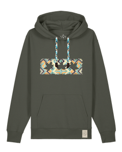 bio-unisex-medium fit-hoodie-t(h)ree leafes drift 5-stsu177-grunkohl-blaue kordel-front