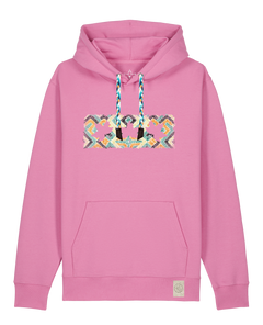 bio-unisex-medium fit-hoodie-t(h)ree leafes drift 5-stsu177-kaugummi-blaue kordel-front