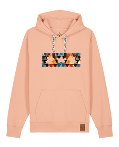 bio-unisex-medium fit-hoodie-t(h)ree leafes drift 6-stsu177-agyptische keramik-blaue kordel-front