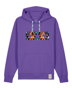 bio-unisex-medium fit-hoodie-t(h)ree leafes drift 6-stsu177-blaukraut-blaue kordel-front