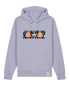 bio-unisex-medium fit-hoodie-t(h)ree leafes drift 6-stsu177-lavender-blaue kordel-front