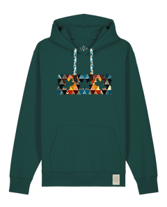 bio-unisex-medium fit-hoodie-t(h)ree leafes drift 6-stsu177-spirulina-blaue kordel-front