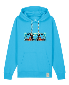 bio-unisex-medium fit-hoodie-t(h)ree leafes drift 7-stsu177-wasserblau-blaue kordel-front