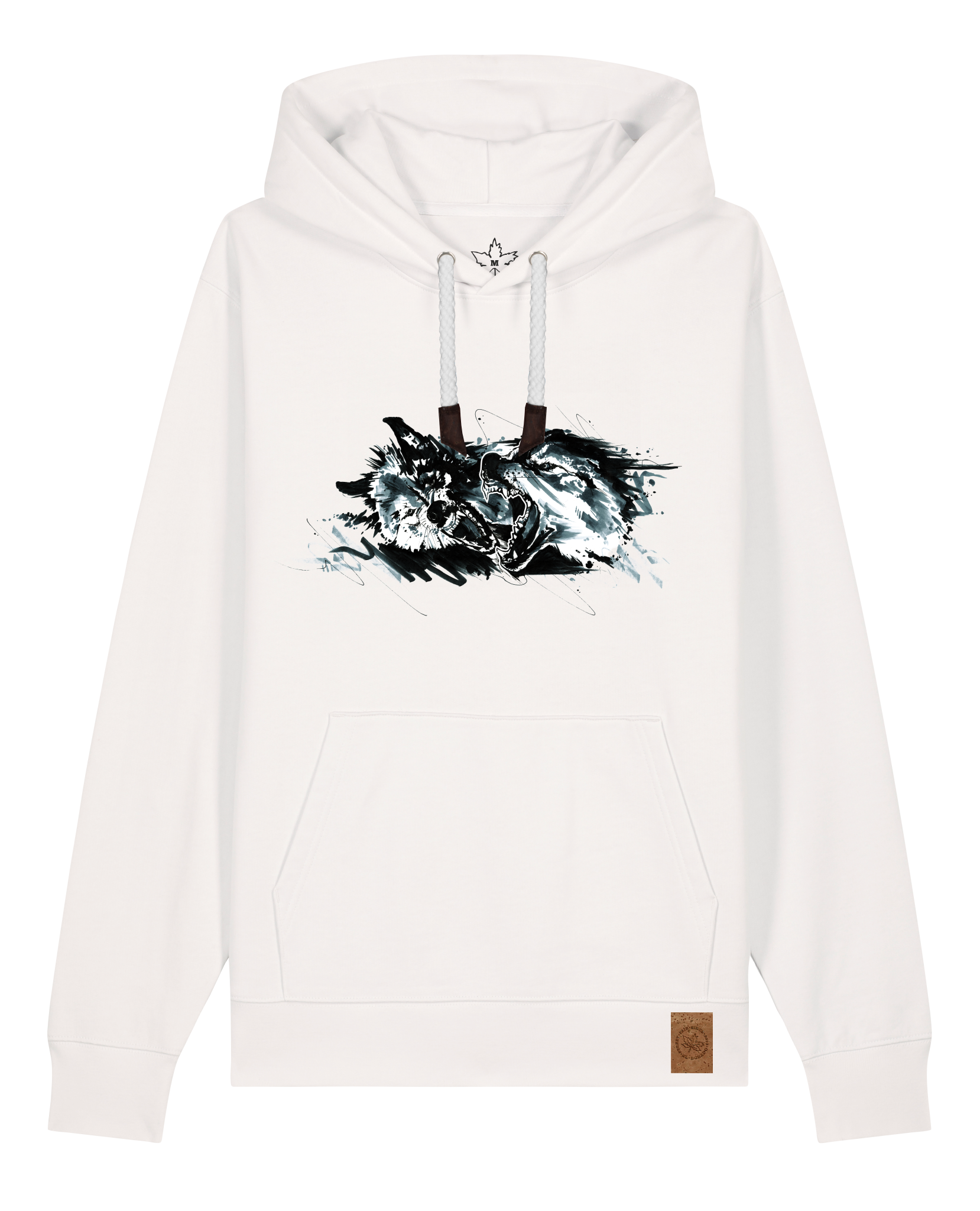 bio-unisex-medium fit-hoodie-turf master-stsu177-bio ei-weiße kordel-front