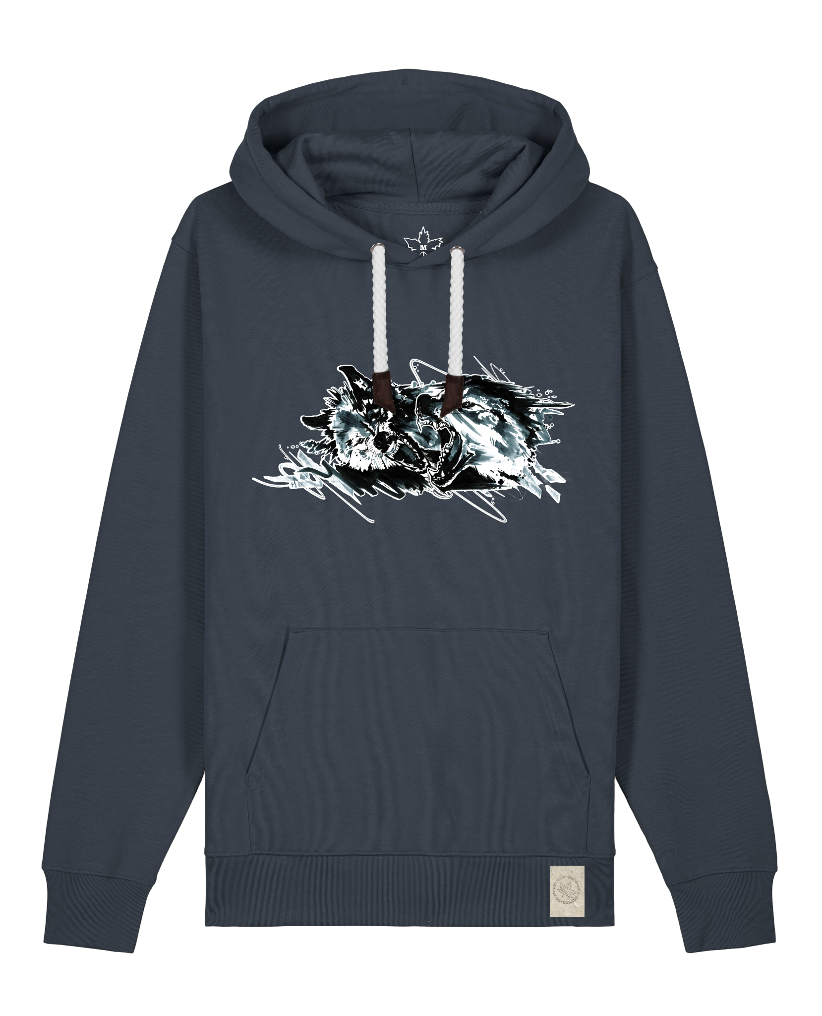 bio-unisex-medium fit-hoodie-turf master-stsu177-blaubeernacht-weiße kordel-front