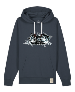 bio-unisex-medium fit-hoodie-turf master-stsu177-blaubeernacht-weiße kordel-front