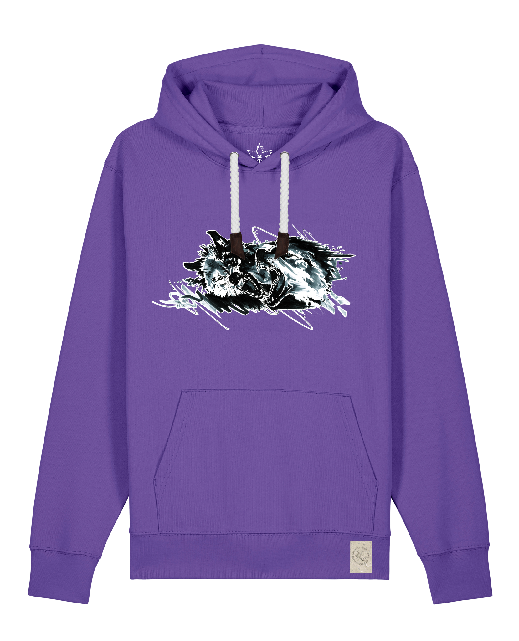 bio-unisex-medium fit-hoodie-turf master-stsu177-blaukraut-weiße kordel-front