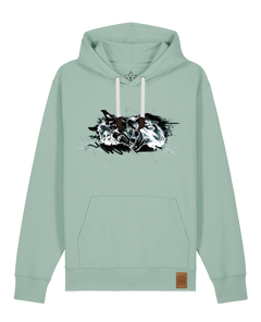 bio-unisex-medium fit-hoodie-turf master-stsu177-eukalyptus-weiße kordel-front