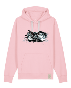 bio-unisex-medium fit-hoodie-turf master-stsu177-flamingo-weiße kordel-front