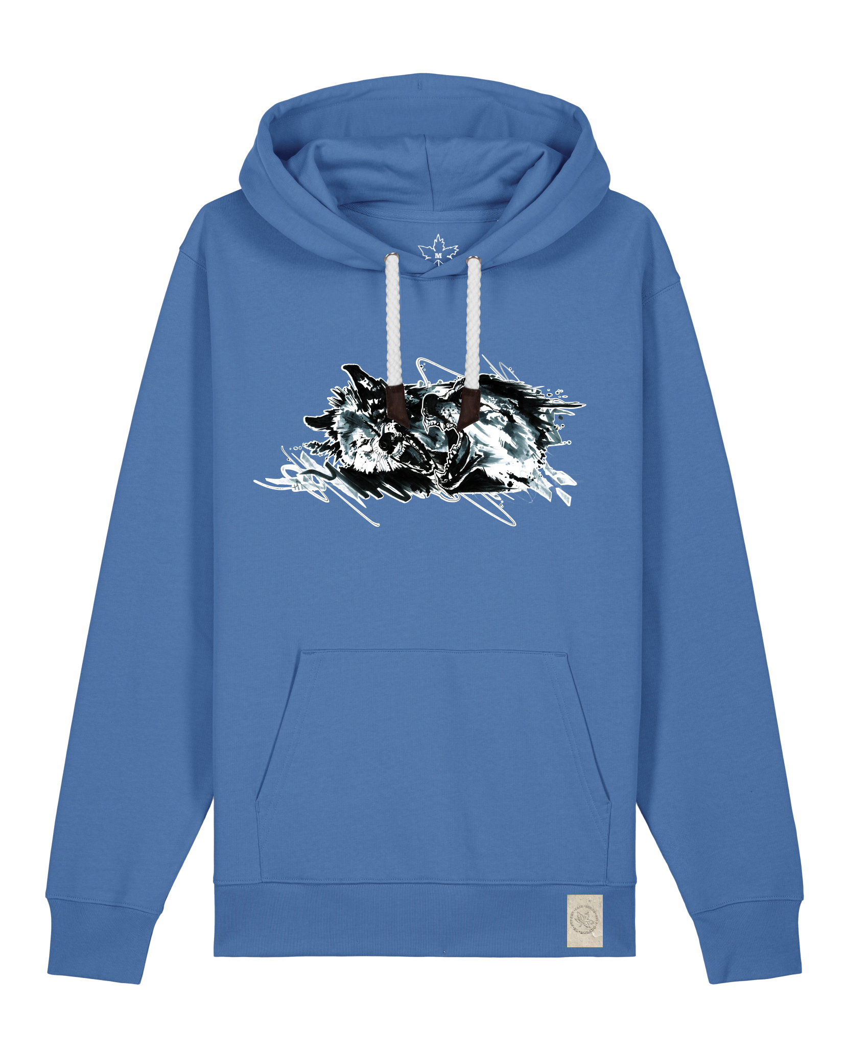 bio-unisex-medium fit-hoodie-turf master-stsu177-hortensie-weiße kordel-front