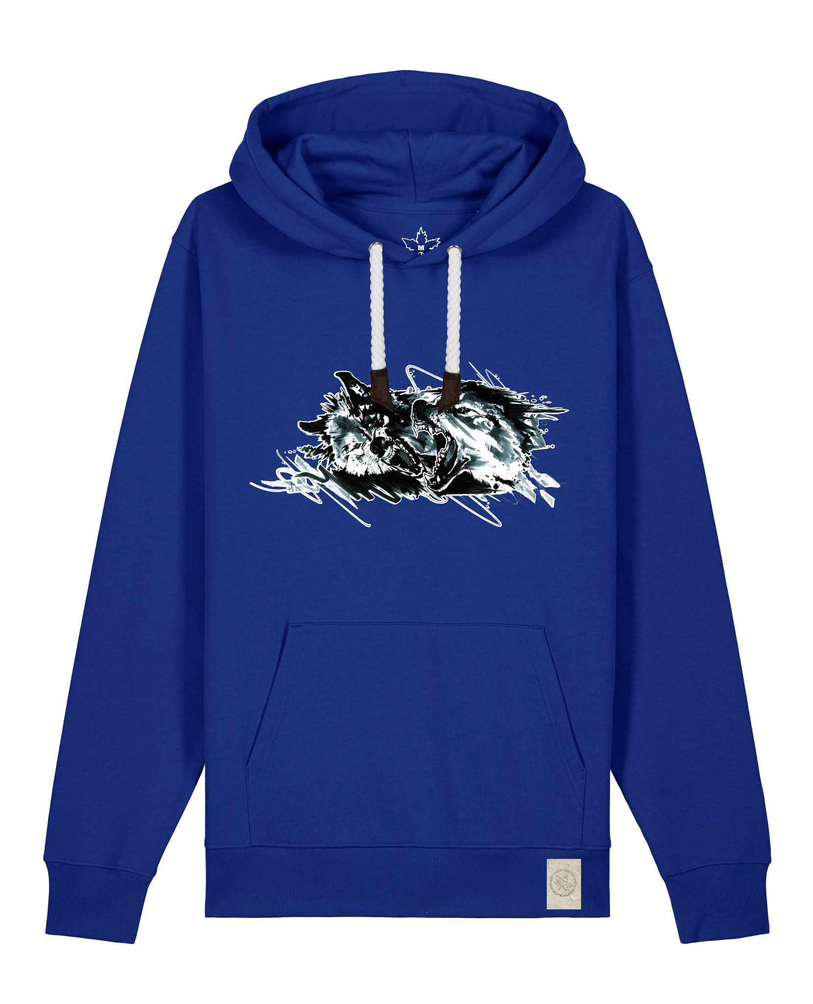 bio-unisex-medium fit-hoodie-turf master-stsu177-kornblume-weiße kordel-front