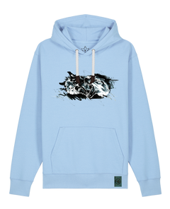 bio-unisex-medium fit-hoodie-turf master-stsu177-lagune-weiße kordel-front