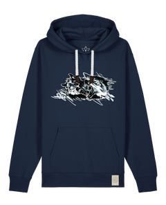 bio-unisex-medium fit-hoodie-turf master-stsu177-marine-weiße kordel-front
