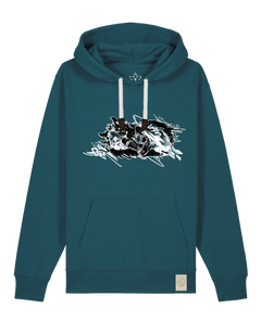 bio-unisex-medium fit-hoodie-turf master-stsu177-nordmanntanne-weiße kordel-front