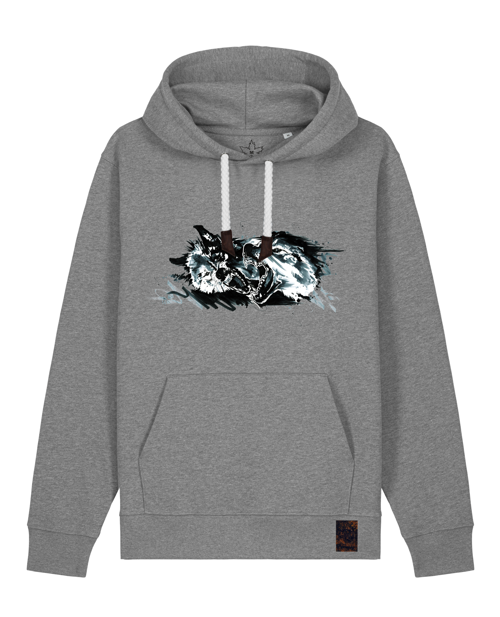 bio-unisex-medium fit-hoodie-turf master-stsu177-opossum-weiße kordel-front