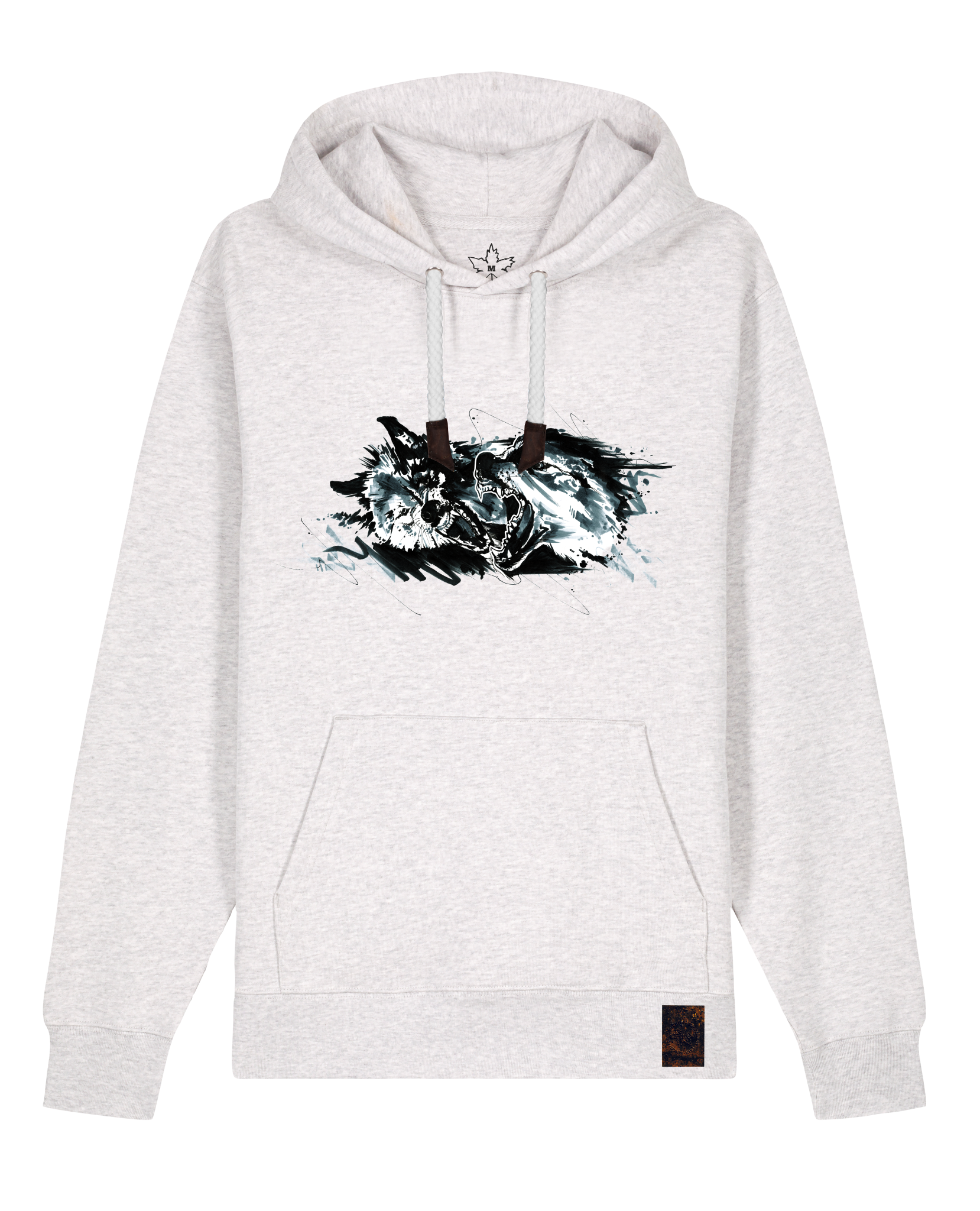 bio-unisex-medium fit-hoodie-turf master-stsu177-rennmaus-weiße kordel-front