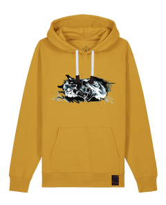 bio-unisex-medium fit-hoodie-turf master-stsu177-senf-weiße kordel-front
