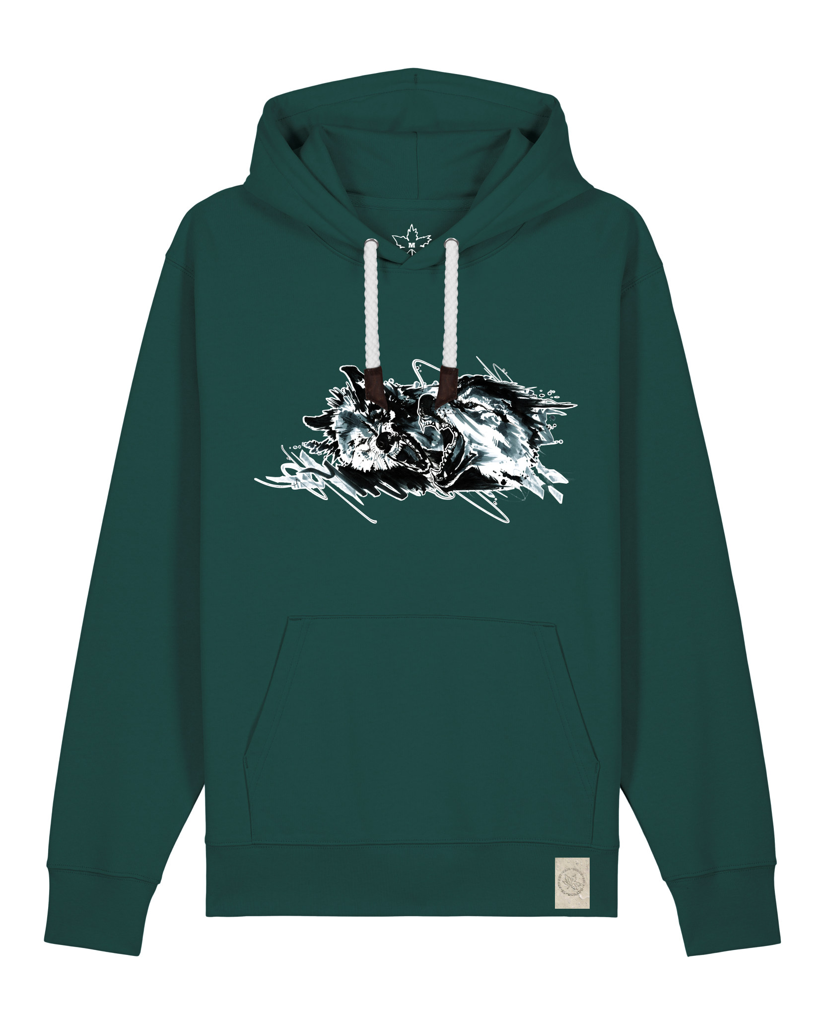 bio-unisex-medium fit-hoodie-turf master-stsu177-spirulina-weiße kordel-front