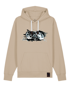 bio-unisex-medium fit-hoodie-turf master-stsu177-treibsand-weiße kordel-front