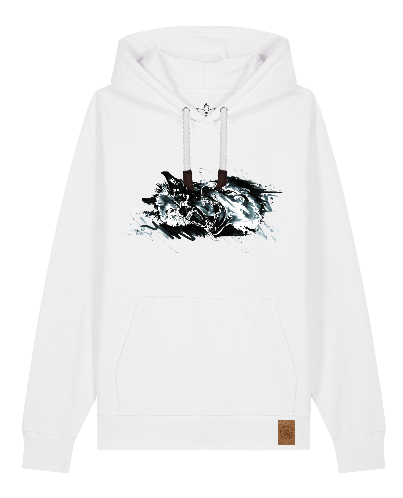 bio-unisex-medium fit-hoodie-turf master-stsu177-weiß-weiße kordel-front