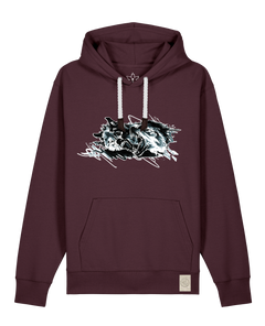 bio-unisex-medium fit-hoodie-turf master-stsu177-zartbitter-weiße kordel-front