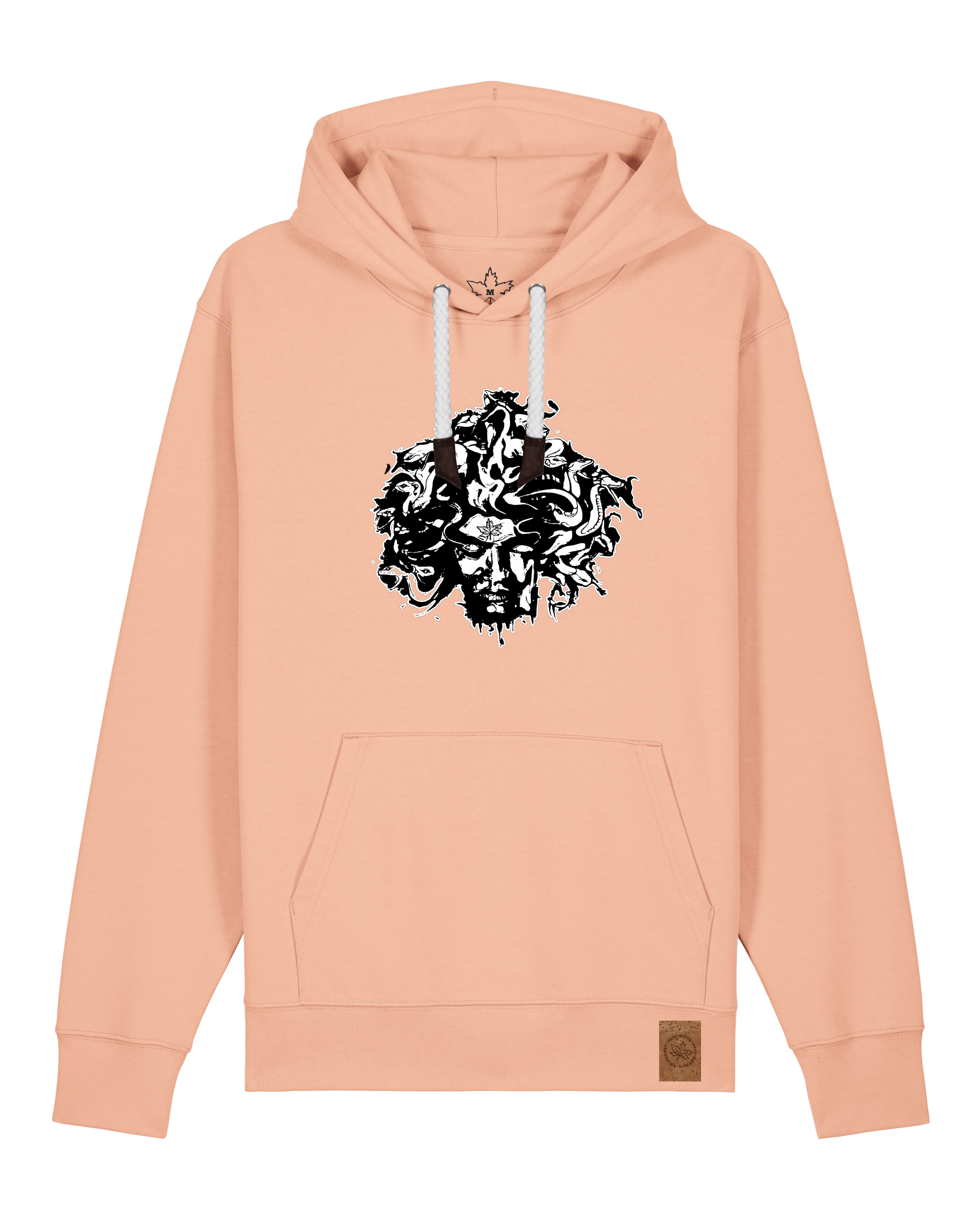 bio-unisex-medium fit-hoodie-under oracle-stsu177-agyptische keramik-weiße kordel-front