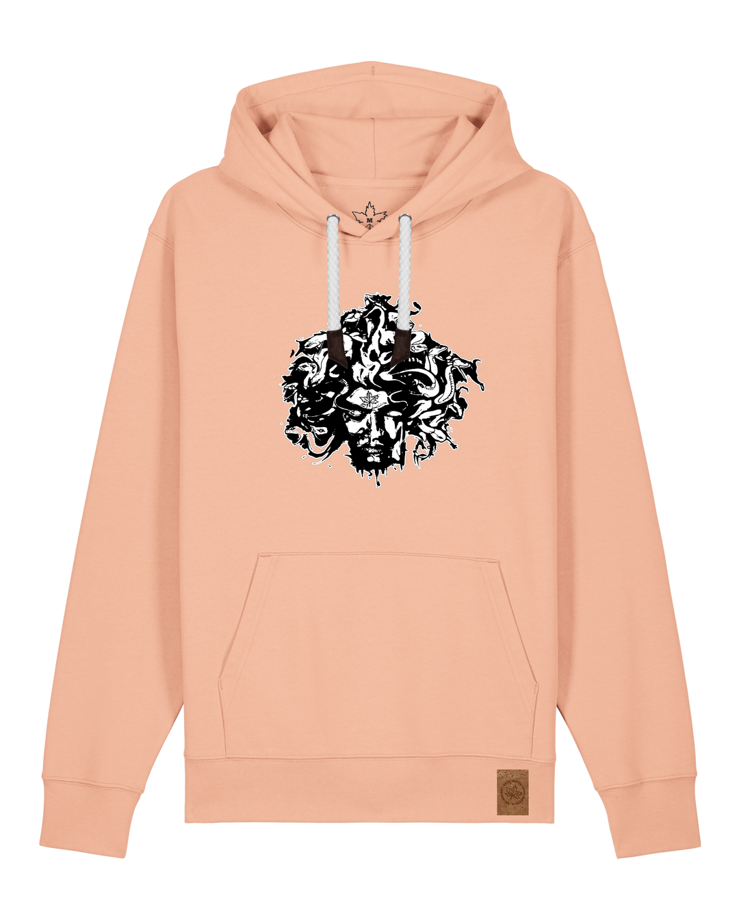 bio-unisex-medium fit-hoodie-under oracle-stsu177-agyptische keramik-weiße kordel-front