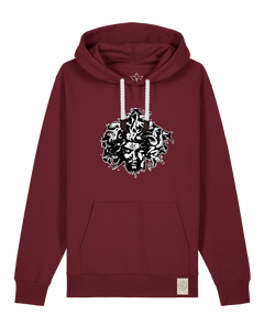 bio-unisex-medium fit-hoodie-under oracle-stsu177-burgunder rot-weiße kordel-front