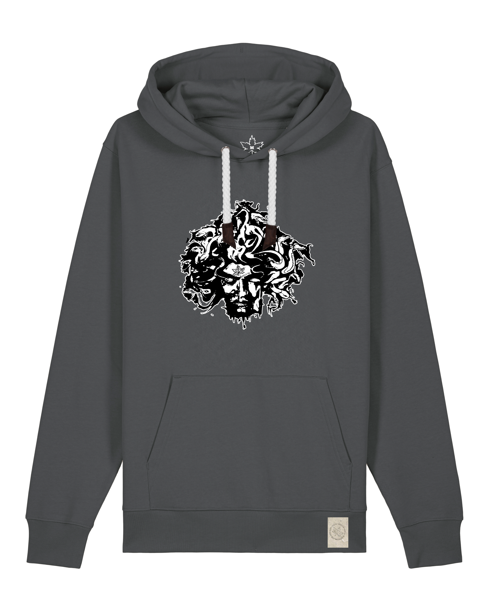 bio-unisex-medium fit-hoodie-under oracle-stsu177-eisen-weiße kordel-front