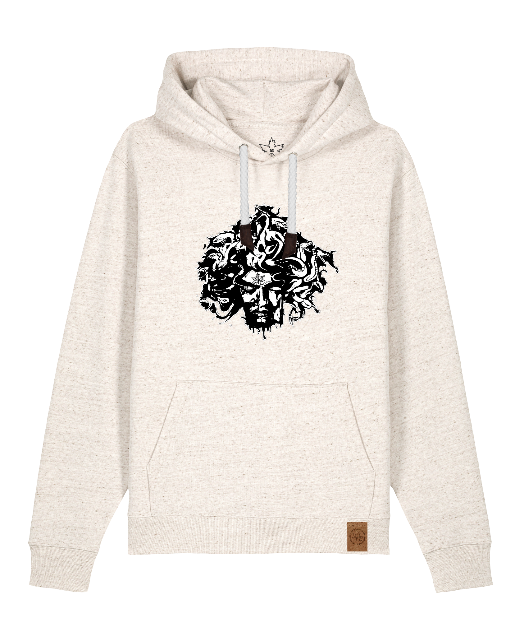 bio-unisex-medium fit-hoodie-under oracle-stsu177-elbsandstein-weiße kordel-front