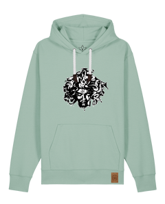 bio-unisex-medium fit-hoodie-under oracle-stsu177-eukalyptus-weiße kordel-front