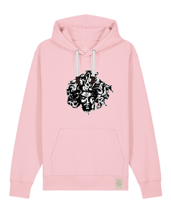bio-unisex-medium fit-hoodie-under oracle-stsu177-flamingo-weiße kordel-front