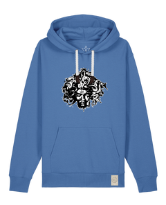 bio-unisex-medium fit-hoodie-under oracle-stsu177-hortensie-weiße kordel-front
