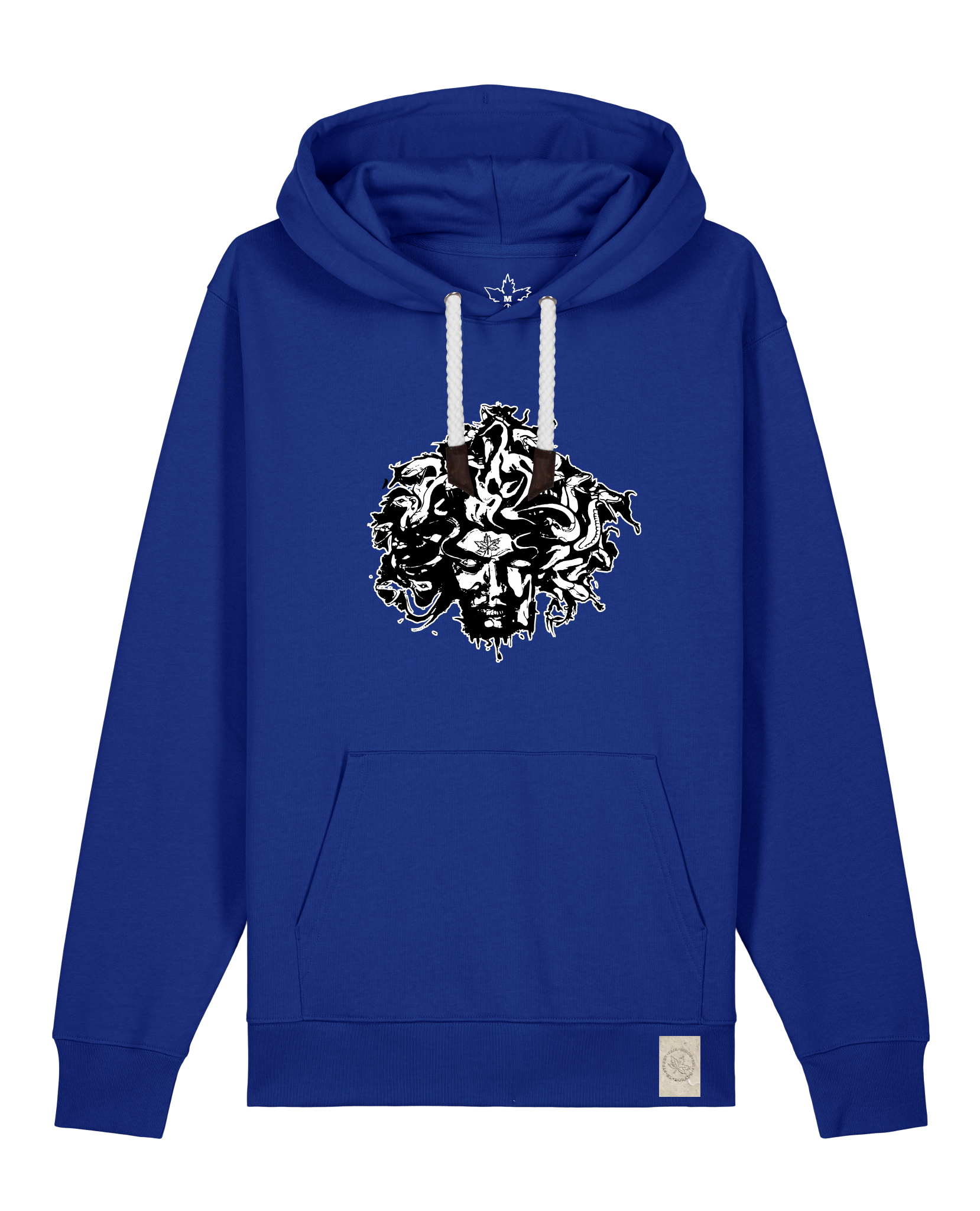 bio-unisex-medium fit-hoodie-under oracle-stsu177-kornblume-weiße kordel-front