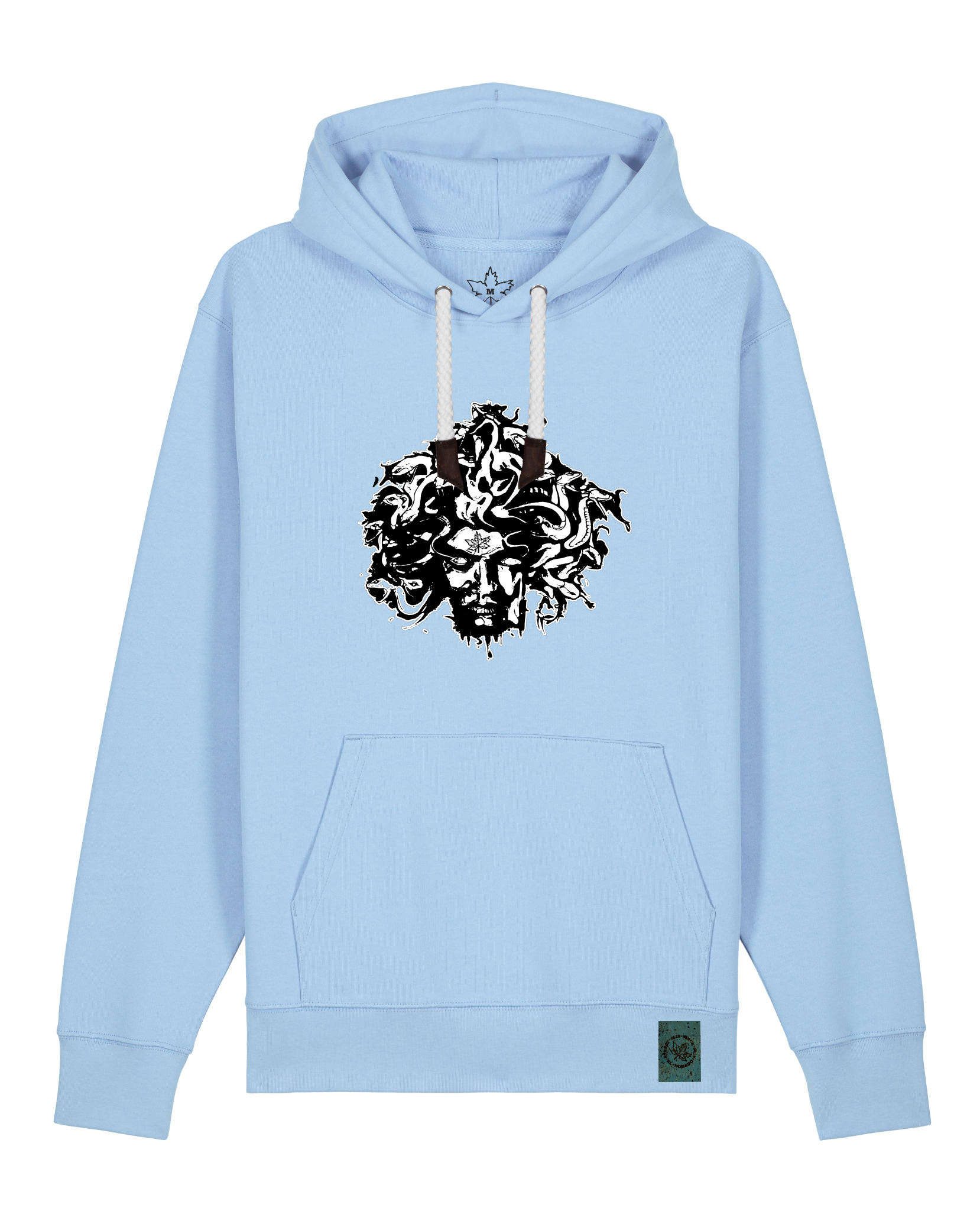 bio-unisex-medium fit-hoodie-under oracle-stsu177-lagune-weiße kordel-front